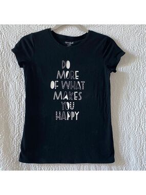 Cat & Jack "Do More Of What Makes You Happy" Graphic Short Sleeve T-Shirt